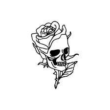 Skull Rose Simple Sketch Tattoos Tattoo Drawings Skull
