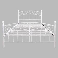 I have found the lack of a footboard in modern beds really frustrating during sex. Boyel Living Dumee Queen Metal Bed Frame Platform Modern Style With Headboard And Footboar The Home Depot Canada