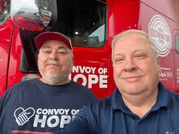 These guys are everywhere!! I love Convoy of Hope. Over 90 cents of every  dollar you donate goes to the disaster relief you choose. When I saw the  truck pull into Love's