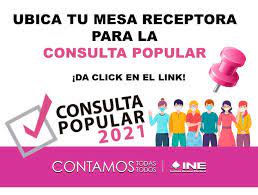 Todo está listo para que el 1 de agosto se lleve a cabo la primera consulta popular 2021, en la que se. Ine Sonora En Twitter Ubica Tu Mesa Receptora Y Participa En La Consultapopular Del 1 De Agosto Consulta Mas Informacion Sobre La Ubicacion De Las Mesas Receptoras En Sonora Https T Co 2vvsco6wu0 Https T Co Laj33te2cs