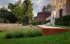 Modern Symmetry Private Garden Design Steel Retaining Wall Retaining Wall