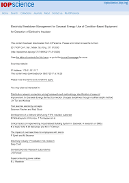 Sarawak energy sustainability report 2016. Pdf Electricity Breakdown Management For Sarawak Energy Use Of Condition Based Equipment For Detection Of Defective Insulator