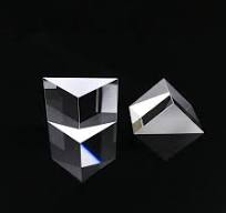 Prisma de cuña triangular ángulo recto reflejo de vidrio óptico