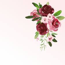 Maroon Flower Corner Ornament In 2020 Flower Frame Png Flower Backgrounds Watercolor Flower Illustration