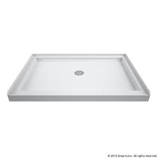 Sunny shower 60 x 72 sliding shower door bypass brushed nickel clear glass. Dreamline Slimline 32 Inch X 48 Inch Single Threshold Shower Base In White The Home Depot Canada