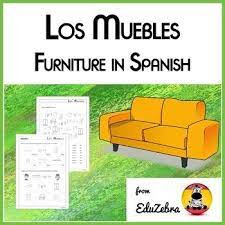 Furniture In Spanish Los Muebles Activity Pack Learn French Spanish Furniture Creative Lesson Plans
