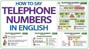 Telephone Numbers In English - How To Say Phone Numbers - Youtube