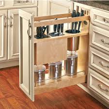 This steel rack is expandable and stackable, making it ideal for cabinets, open shelves, sliding drawers and even the fridge. Rev A Shelf Pull Out Knife And Utensil Base Cabinet Organizer With Blumotion Soft Close Kitchensource Com