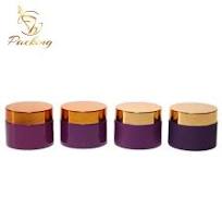 Customized 50ml Matte Purple Glass Cream Jar with Lighter ...