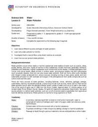 Natural resources, conservation, and soil test review 3 rd grade. Water Pollution Lesson Plans Worksheets Lesson Planet
