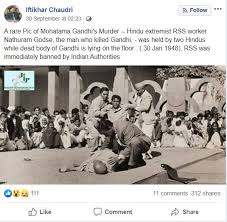 Mahatma gandhi death anniversary : Movie Still Shared As Photograph Of Mahatma Gandhi S Assassination Alt News