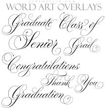Word Art Set Graduation Expressions Thin Script Fancy Cursive Fonts Fancy Cursive Graduation Words