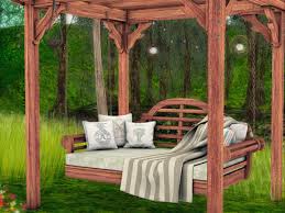 Patio swings outdoor furniture swing chair egg hanging swing chairs garden hammock. Second Life Marketplace Gw Pergola Daybed Pg