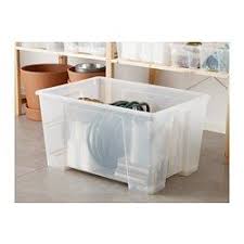 Samla Box Transparent 78x56x43 Cm 130 L Ikea Ikea Samla Ikea Sewing Supplies Storage