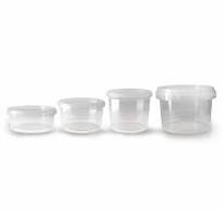 Transparent Plastic Container with Lid, 550 ml | Handymade