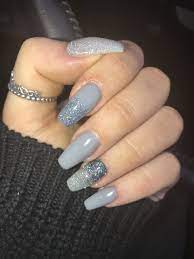 Check spelling or type a new query. Grey Acrylic Glitter Nails Grey Acrylic Nails Ombre Nails Glitter Gel Nails