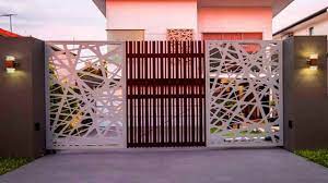 Main gate design iron with new style modern home gates collections. New 2018 30 Modern Main Gate Ideas Creative Front Gate Wood Steel Simple Sliding Images Photo Desain Pintu Desain Rumah Kecil Desain Pintu Utama