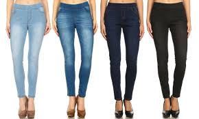 Up To 66 Off On Womens Denim Jeggings S 3x Groupon Goods