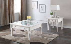 The most popular options are typically wood, but there is a material for everyone out there! Adalyn 80530 3pc Coffee Table Set In White By Acme