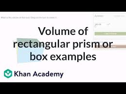 Volume From Khan Academy Sal Finds The Volume Of A Rectangular Prism With Labeled Side Lengths Rectangular Prism Volume Activities Prism