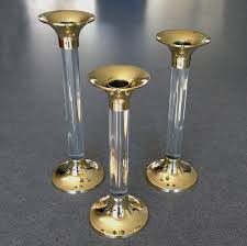 Eight vintage brass candle holders with twisted shaft. Candlesticks And Candelabra Repairs Harriete Estel Berman