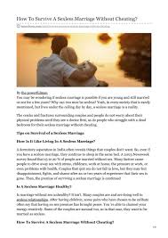On both sides of this and it really is soul destroying and both relationships have been and gone and i am happy in a relationship where we both are on the same page. How To Survive A Sexless Marriage Without Cheating By The Powerfulman Issuu