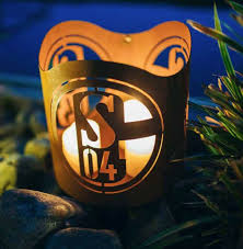 Edelrost Windlicht Fc Schalke 04 Angels Garden Dekoshop