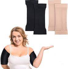 Amazon.com: 2Pair Arm Slimming Shaper Wrap,Arm Compression Sleeve Women  Weight Loss Upper Arm Shaper Helps Lose Arm Fat Toneup Arm Shaping Sleeves  for Women (Beige + Black) : Health & Household