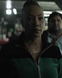 Vivica A. Fox Bobcat Moretti Black and Green Jacket