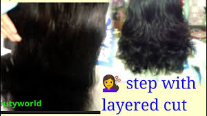 Maybe you would like to learn more about one of these? Easy Step Cut With Layered Cut Long To Short Hair Step By Step Tutorial In Hindi Youtube