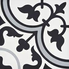 Black and white moroccan tiles vertical seamless border, vector background. 8 X8 Agdal Handmade Cement Tile Black Gray White Set Of 12 Contemporary Wall And Floor Tile By Moroccanmosaictile House Houzz