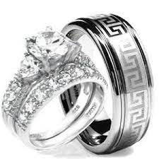 Wedding Ring Set His Hers 3 Pieces Hearts 925 Sterling Silver Tungsten Engagement Set Available Sizes M Wedding Ring Sets Wedding Rings Mens Wedding Rings