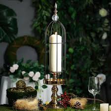 Check out our metal candle holder selection for the very best in unique or custom, handmade pieces from our candleholders shops. 27in Gold Black Metal Cage Glass Candle Holder Crystal Top Votive