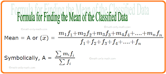 Mean Of Grouped Data Mean Of Arrayed Data Formula For Finding The Mean