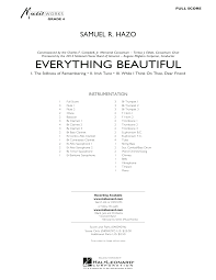 Samuel R Hazo Everything Beautiful Conductor Score Full Score Sheet Music Pdf Notes Chords Festival Score Concert Band Download Printable Sku 343360