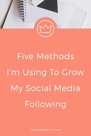 Five Methods I M Using To Grow My Social Media Following Thecrownfox Designer For 6 And 7 Figure Digital Ceos Social Media Planning Social Media Grow Social Media