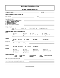 Where is the bomb located? Bomb Threat Report Form Fill Online Printable Fillable Blank Pdffiller