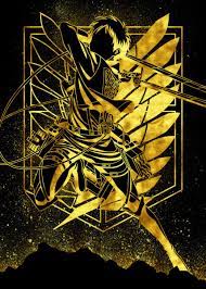 Golden Eren Poster By Eternal Art Displate Attack On Titan Fanart Attack On Titan Anime Attack On Titan Art