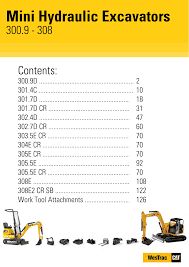 301 7d Cr Mini Hydraulic Excavator Specifications Manualzz Com