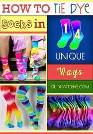 How To Tie Dye Socks In 14 Unique Ways Guide Patterns Diy Tie Dye Socks Tie Dye Patterns Diy Tie Dye Socks