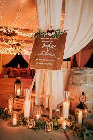 Romantic Destination Wedding In Croatia With A Rustic Chic Vibe Wedding Entrance Decor Rustic Wedding Signs Wedding Lights