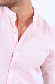 Vous pouvez revenir en arrière ou en avant 1000 ans dans le temps parce que cette chemise n'ont pas. Chemise Homme Lin Col Mao Rose 323