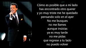 Letras, acordes y tabs para guitarra, bajo y ukulele. Como Es Posible Que A Mi Lado Luis Miguel Letra Luis Canciones Te Amo Mi Amor