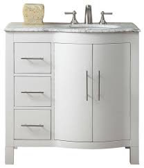 Buy 48 inch bathroom sinks online at thebathoutlet � free shipping on orders over $99 � save up to 50%! 36 Inch White Bathroom Vanity With Choice Of Offset Sink Transitional Bathroom Vanities And Sink Consoles By Unique Online Furniture V0290ww36l36 Houzz