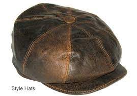 Hat For Mens Leather 100 Sheep Skin Baker Boy Paper Boy Gatsby Cap Uk Brown Mens Hats Vintage Hats For Men Gatsby Hat