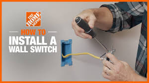 Cover the switch with tape to make sure it doesn. How To Install A Light Switch To A Ceiling Fixture The Home Depot