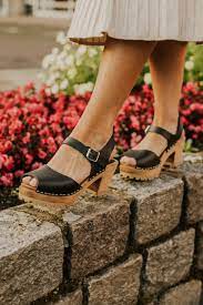 Peep Toe Clogs Ankle Strap Clogs Roolee