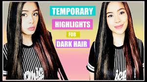 Spend $20 get a $5 gift card on select beauty care items. Temporary Hair Color Highlights For Dark Hair That Works Beautyklove Youtube
