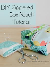 diy zippered box pouch tutorial