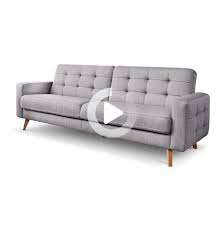 Canape Lit Exxpo By Gala Tissu Gris Nappa Beige In 2020 Comfortable Sofa Bed Cozy Sofa High Quality Sofas